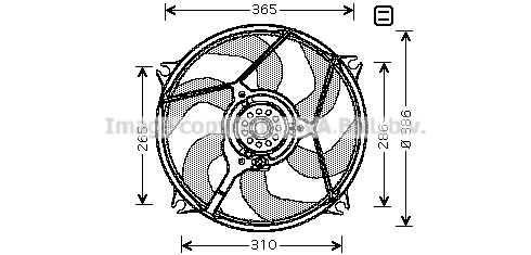 Ventilateur de refroidissement du moteur AVA QUALITY COOLING CN7529
