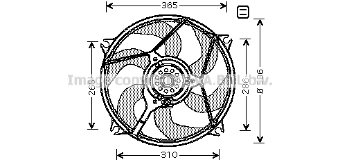 Ventilateur de refroidissement du moteur AVA QUALITY COOLING CN7531