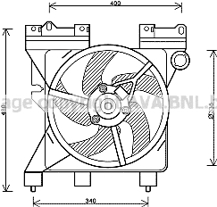 Ventilateur de refroidissement du moteur AVA QUALITY COOLING CN7547