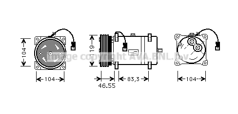 Compresseur de climatisation AVA QUALITY COOLING CNAK161