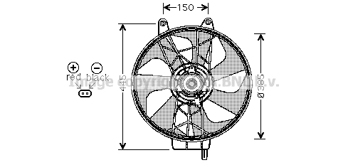 Ventilateur de refroidissement du moteur AVA QUALITY COOLING CR7506