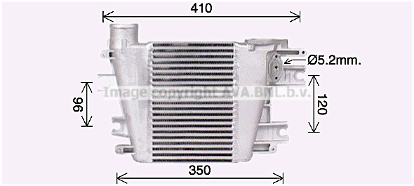 Intercooler (échangeur) AVA QUALITY COOLING DN4457