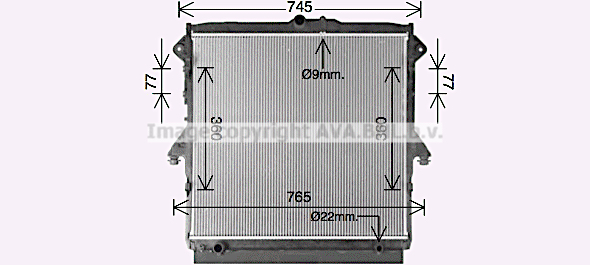 Radiateur refroidissement moteur AVA QUALITY COOLING FD2667