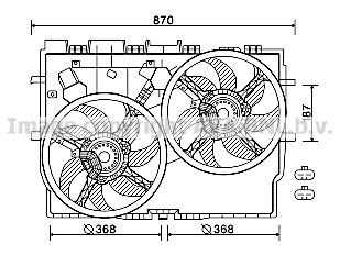 Ventilateur de refroidissement du moteur AVA QUALITY COOLING FT7583