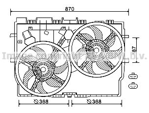 Ventilateur de refroidissement du moteur AVA QUALITY COOLING FT7584