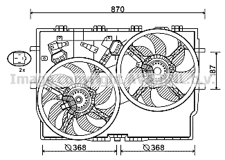 Ventilateur de refroidissement du moteur AVA QUALITY COOLING FT7588