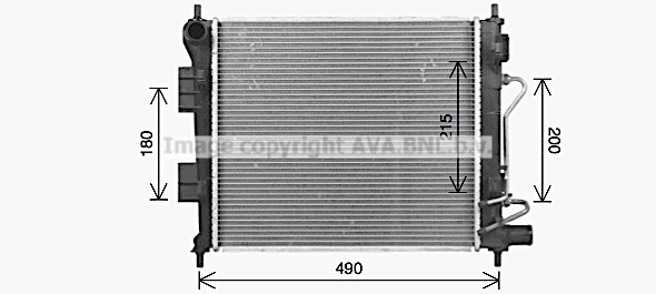Radiateur refroidissement moteur AVA QUALITY COOLING HY2589