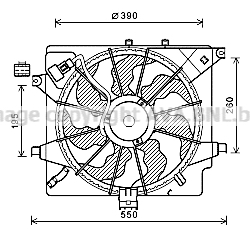 Ventilateur de refroidissement du moteur AVA QUALITY COOLING HY7563