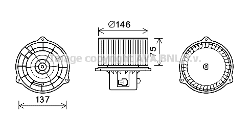 Pulseur d'air habitacle AVA QUALITY COOLING HY8403