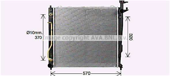 Radiateur refroidissement moteur AVA QUALITY COOLING KA2304