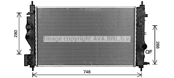 Radiateur refroidissement moteur AVA QUALITY COOLING OL2701