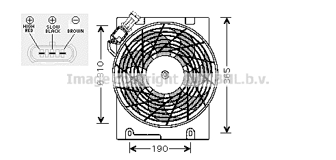 Ventilateur de refroidissement du moteur AVA QUALITY COOLING OL7508