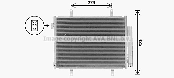 Condenseur de climatisation AVA QUALITY COOLING SZ5155D