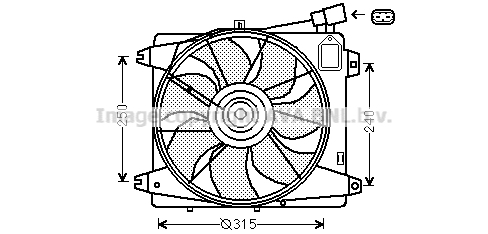 Ventilateur de refroidissement du moteur AVA QUALITY COOLING TO7555