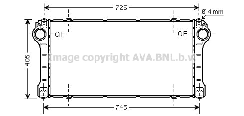 Intercooler (échangeur) AVA QUALITY COOLING TOA4476