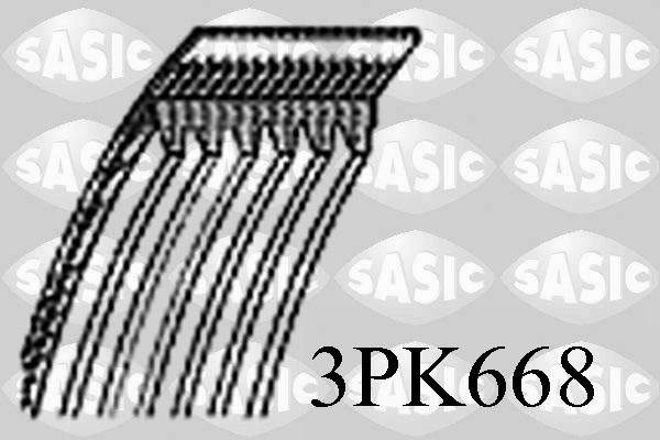 Courroie d'accessoires SASIC 3PK668