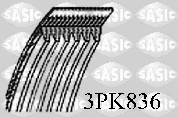 Courroie d'accessoires SASIC 3PK836