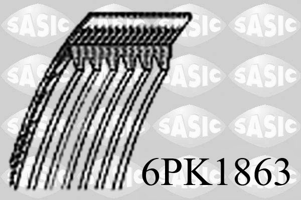 Courroie d'accessoires SASIC 6PK1863
