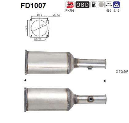Filtre à particules (FAP) AS FD1007