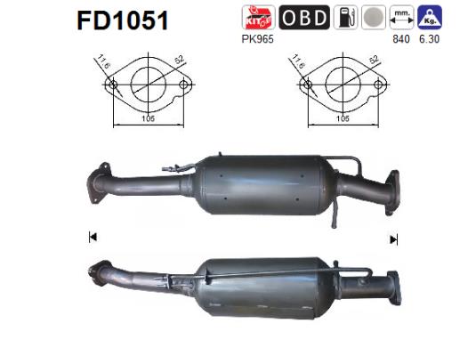 Filtre à particules (FAP) AS FD1051