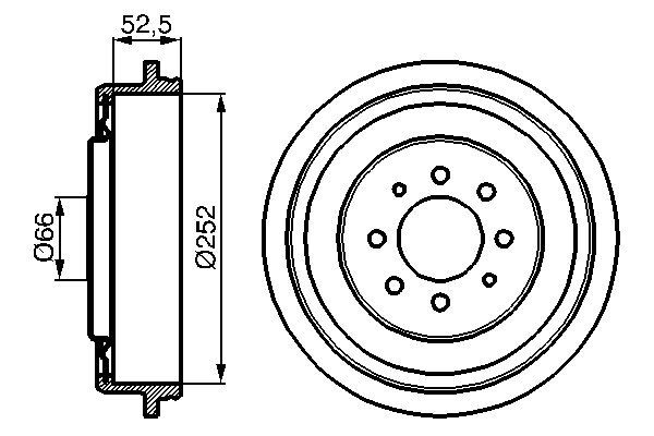 Tambour de frein BOSCH 0 986 477 067 (Lot de 2)