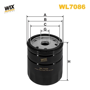 Filtre à huile WIX WL7086