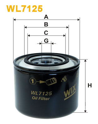 Filtre à huile WIX WL7125
