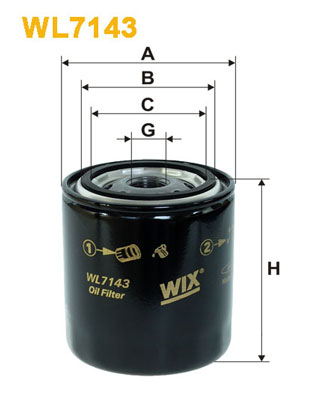 Filtre à huile WIX WL7143
