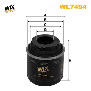 Filtre à huile WIX WL7494