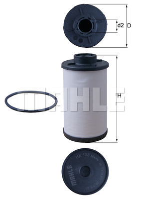 Filtre hydraulique pour boîte automatique KNECHT HX 132D