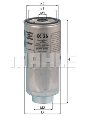 Filtre à huile KNECHT KC 36