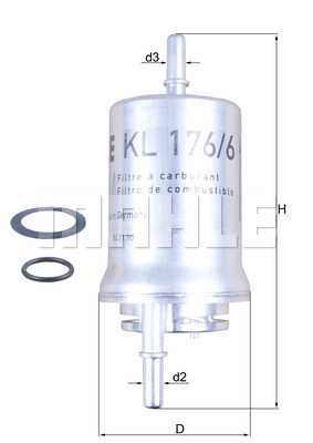 Filtre à carburant KNECHT KL 176/6D