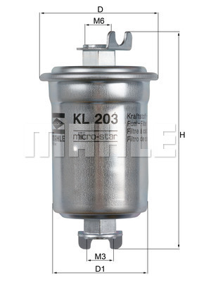 Filtre à carburant KNECHT KL 203