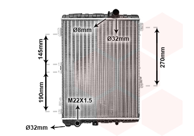 Radiateur refroidissement moteur VAN WEZEL 03002038