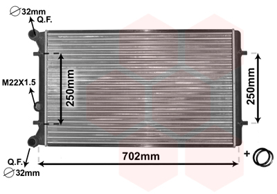 Radiateur refroidissement moteur VAN WEZEL 03002155