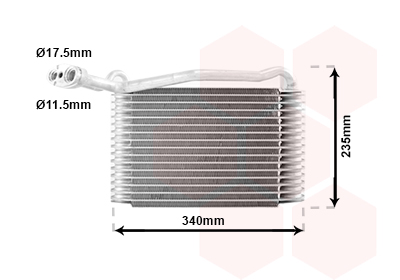 Evaporateur de climatisation VAN WEZEL 0300V142