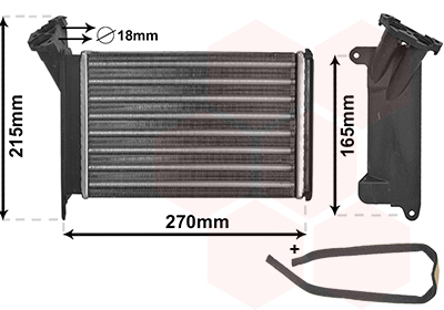 Radiateur de chauffage VAN WEZEL 06006005