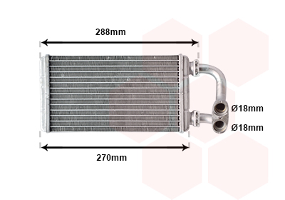 Radiateur de chauffage VAN WEZEL 06006173