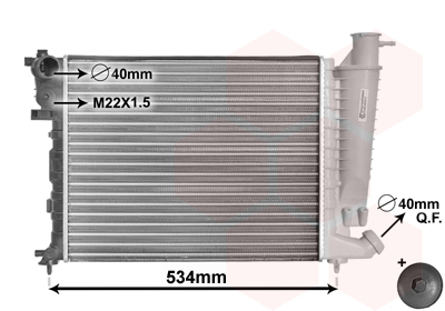 Radiateur refroidissement moteur VAN WEZEL 09002059