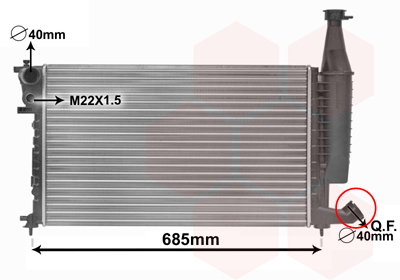 Radiateur refroidissement moteur VAN WEZEL 09002168