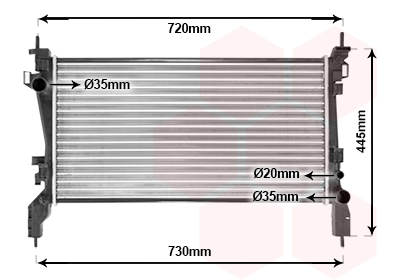 Radiateur refroidissement moteur VAN WEZEL 17002380
