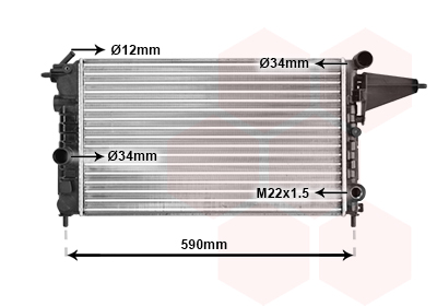 Radiateur refroidissement moteur VAN WEZEL 37002161