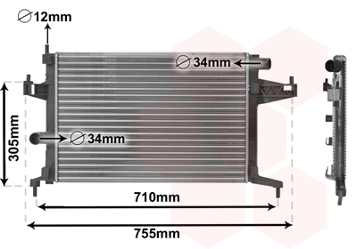Radiateur refroidissement moteur VAN WEZEL 37002306