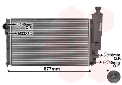 Radiateur refroidissement moteur VAN WEZEL 40002131