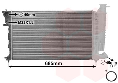 Radiateur refroidissement moteur VAN WEZEL 40002141