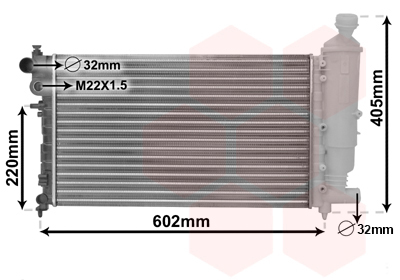 Radiateur refroidissement moteur VAN WEZEL 40002216
