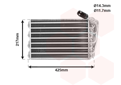 Evaporateur de climatisation VAN WEZEL 4000V010