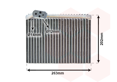 Evaporateur de climatisation VAN WEZEL 4000V062