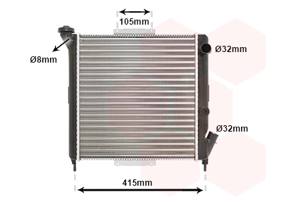 Radiateur refroidissement moteur VAN WEZEL 43002063