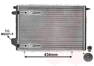 Radiateur refroidissement moteur VAN WEZEL 43002126